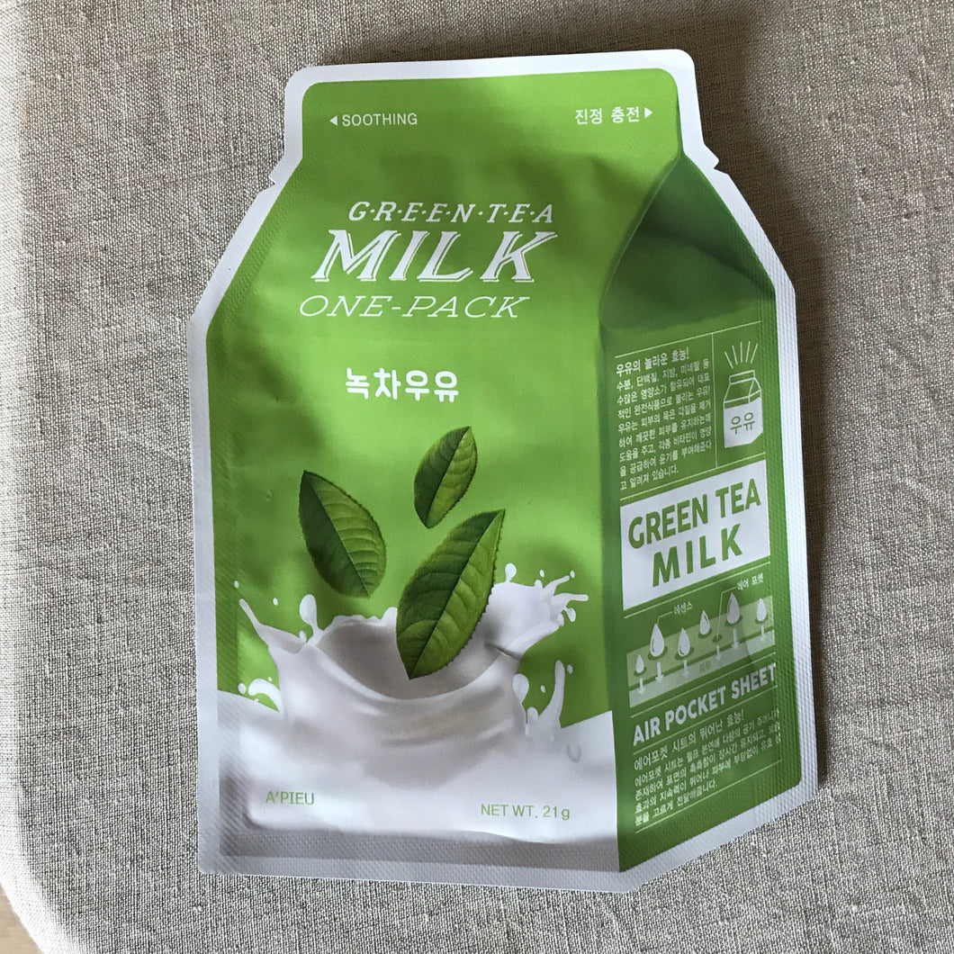 APIEU “Green Tea Milk Sheet Mask”